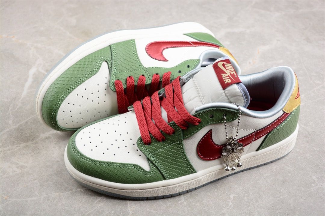 White discount green shoes