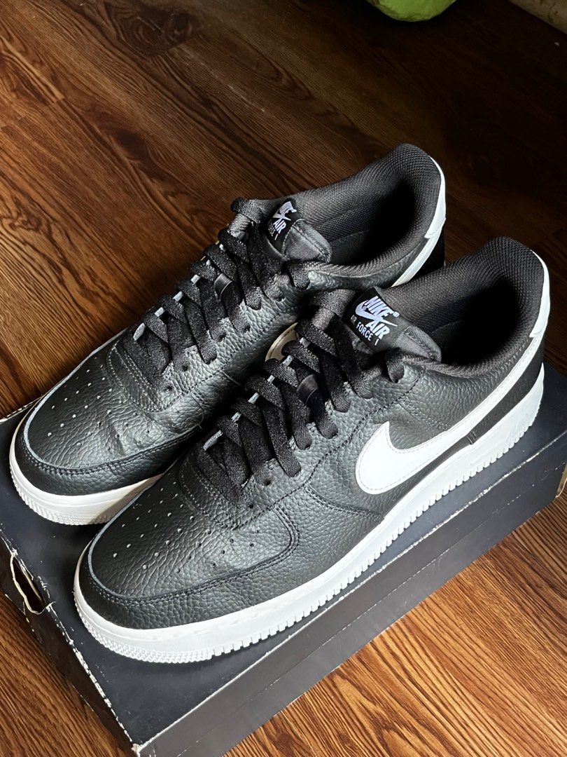 mens nike air force 1 black and white