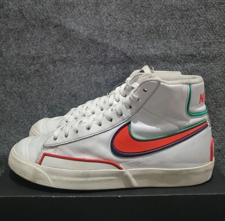 nike blazer mid 77 infinite white bright crimson blue void
