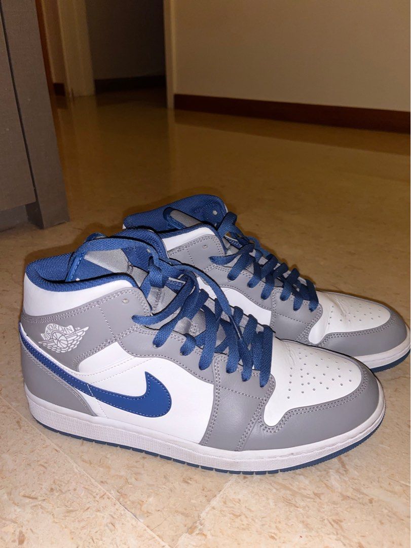Grey and light blue sale jordans