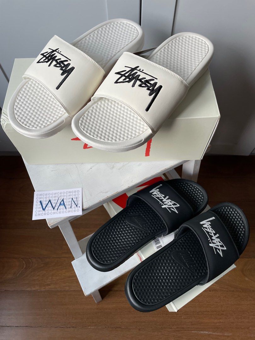 Nike slides store stussy