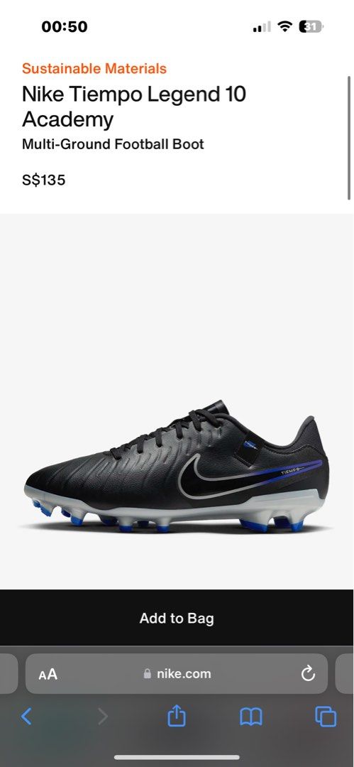 nike tiempo legend academy