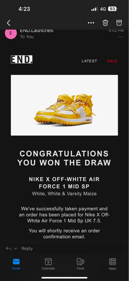 Nike x Off-White Air Force 1 Mid White / White - Varsity Maize – Livestock