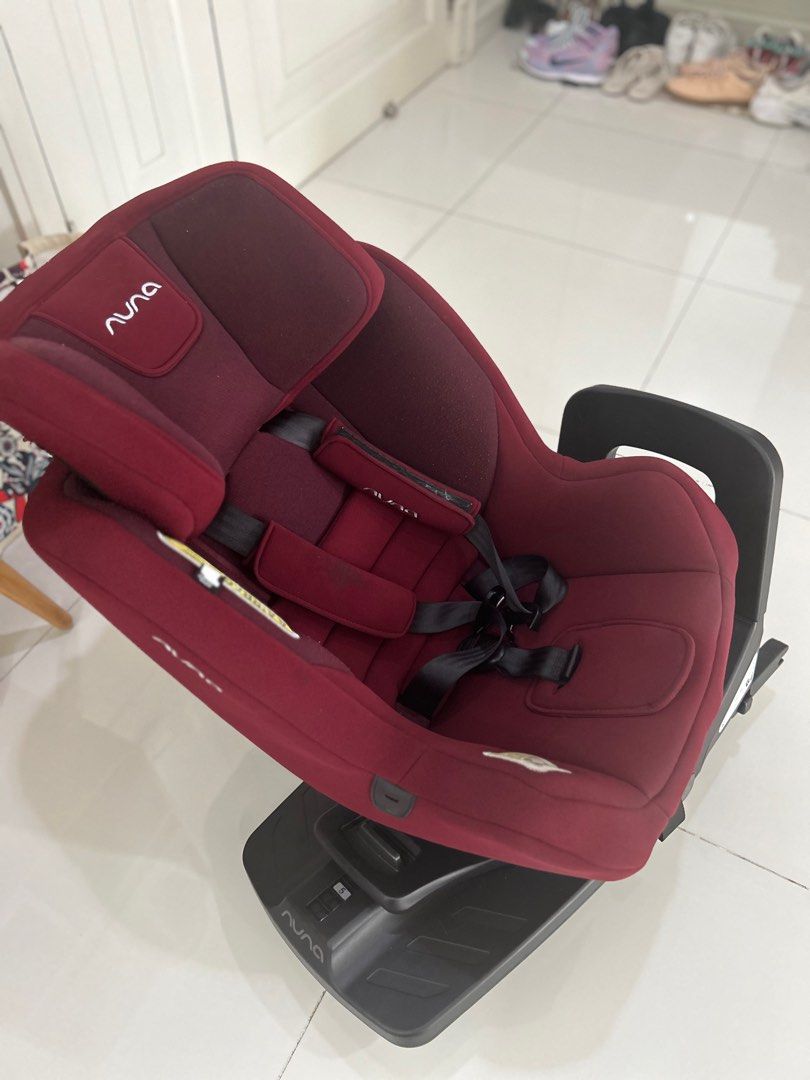 Nuna burgundy car seat shop