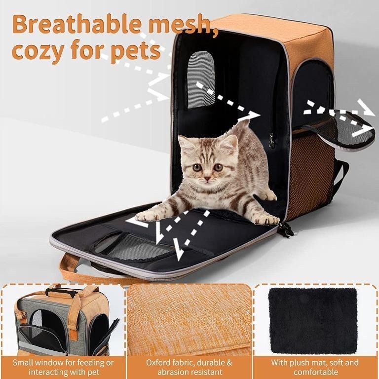 Pet Carrier Dog Cat Travel Carrier Oxford Pet Back Pack Bag