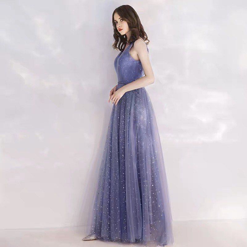 PO Purple sparkly prom dress evening birthday party Women s