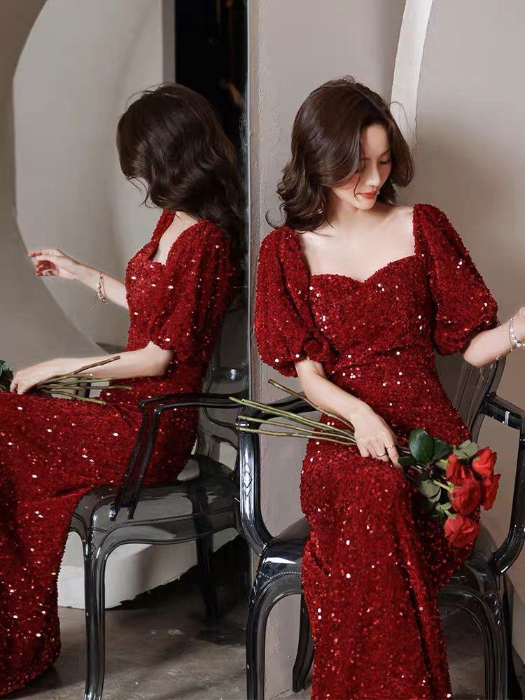 Red sparkly party dress store