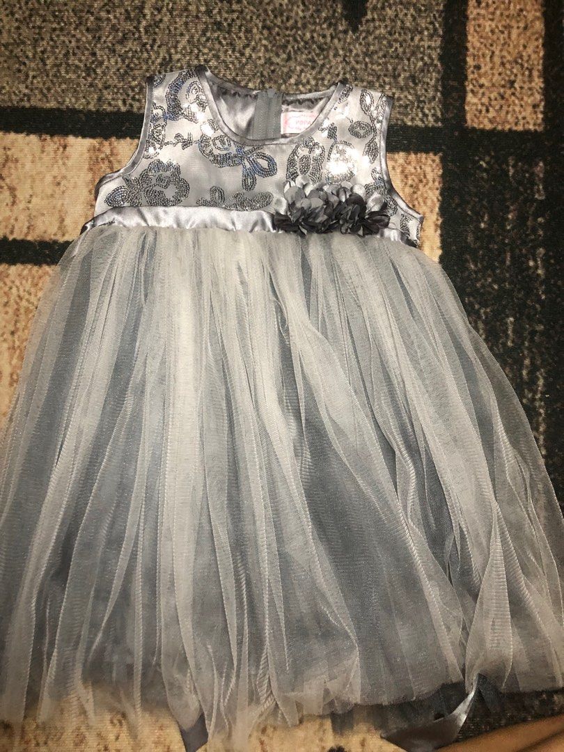 Popatu gray dress Babies Kids Babies Kids Fashion on Carousell