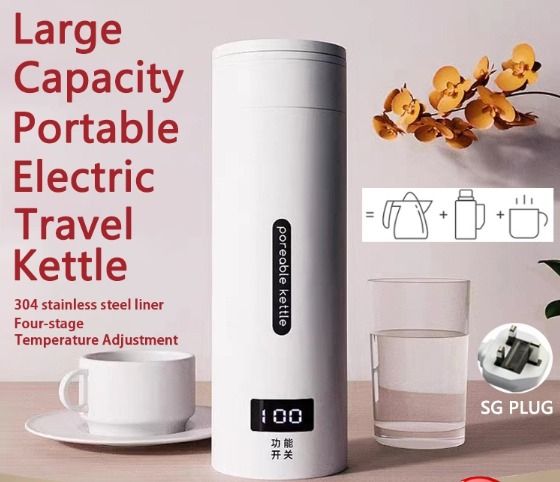 Portable Electric Kettle Bottle Mini Travel Electric Hot Water Cup