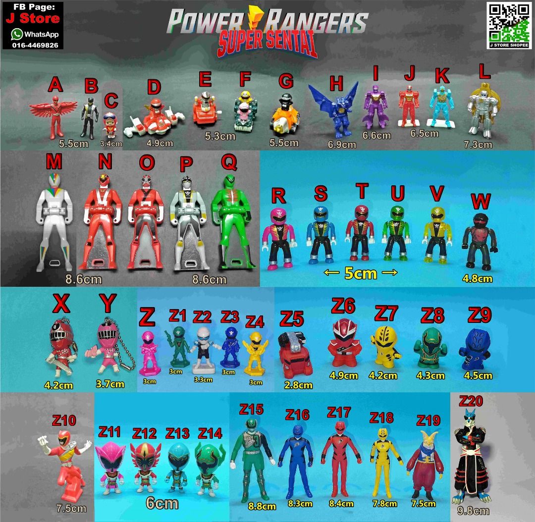 Power ranger super sentai figure 6 ( J Store ), Hobbies & Toys, Toys &  Games on Carousell