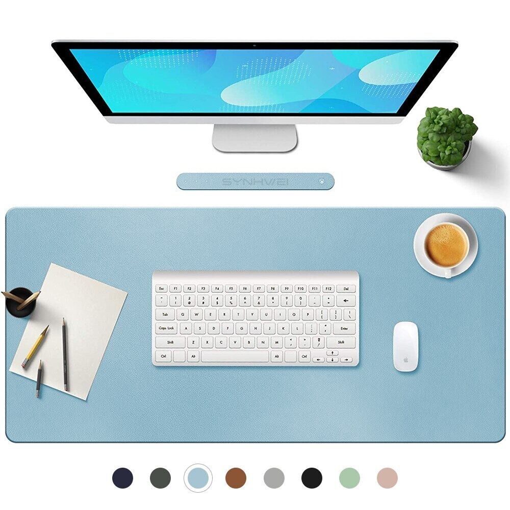 Cheap Large Size Office Desk Protector Mat PU Leather Waterproof Mouse Pad  Desktop Keyboard Desk Pad Gaming Mousepad PC Accessories