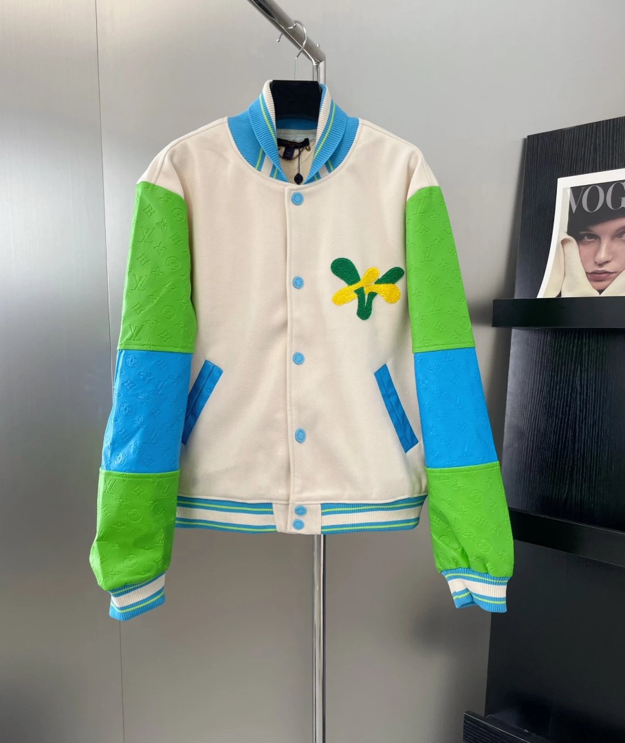 Rainbow top varsity jacket