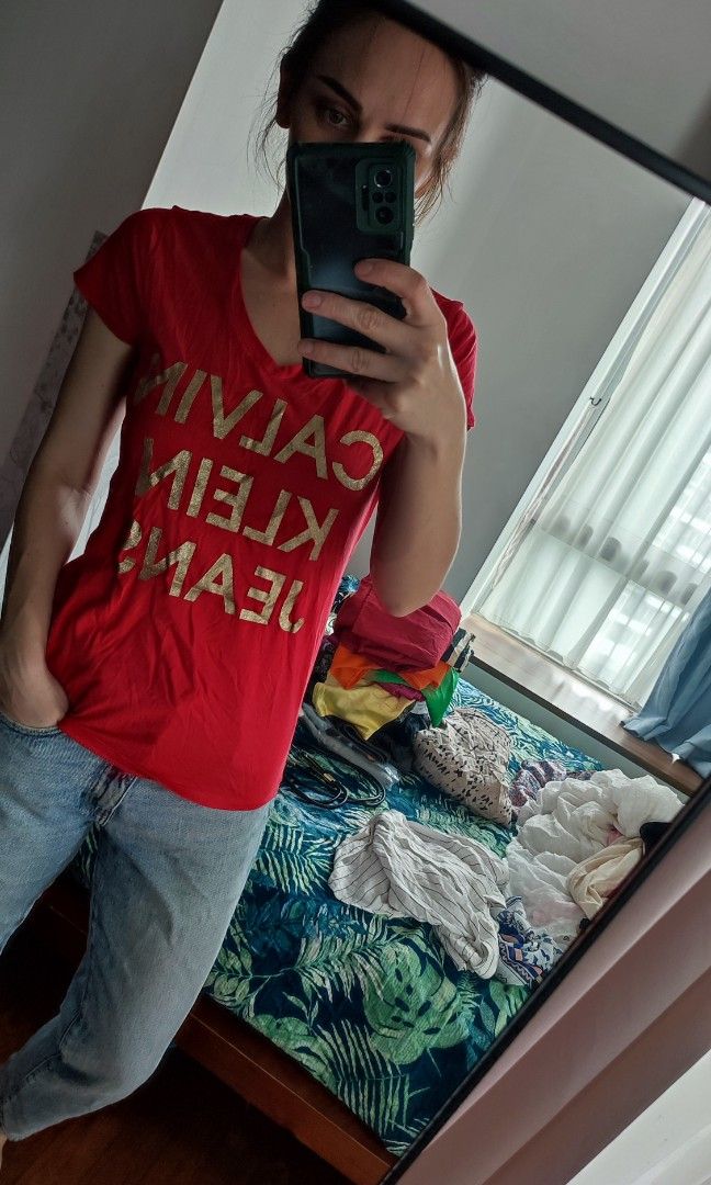 calvin klein t shirt red