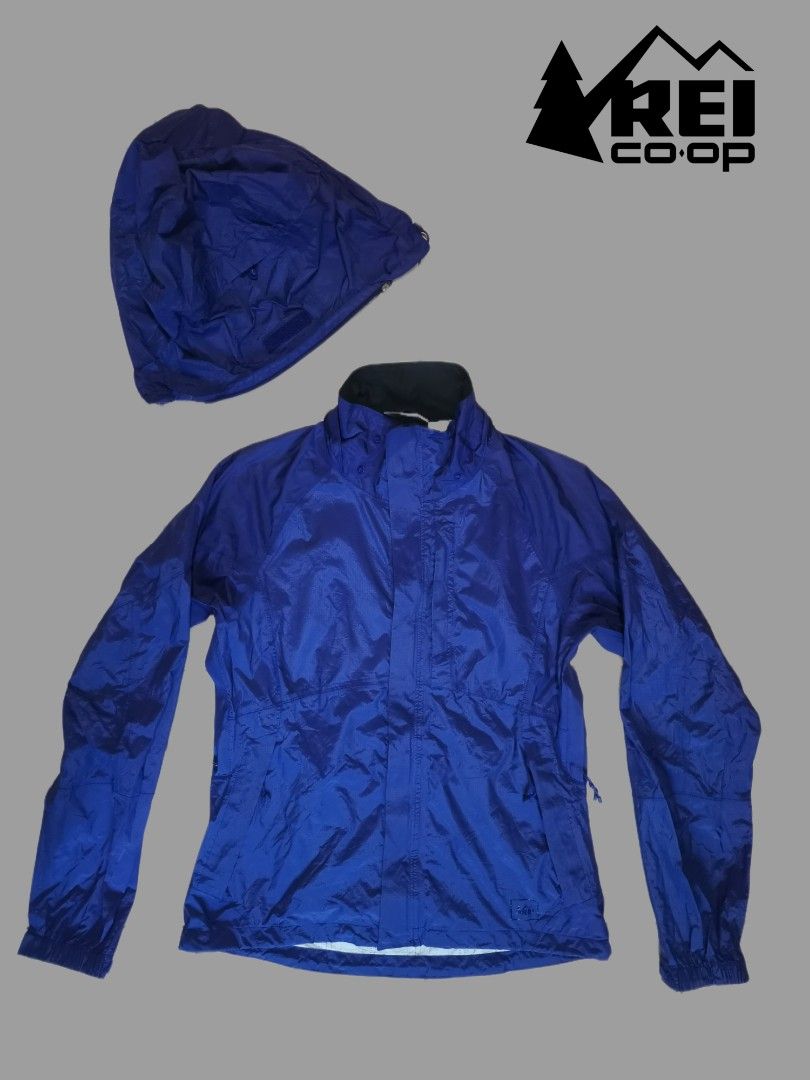 REI ELEMENTS E1 stowable Womens Purple Ulralight Waterproof Jacket