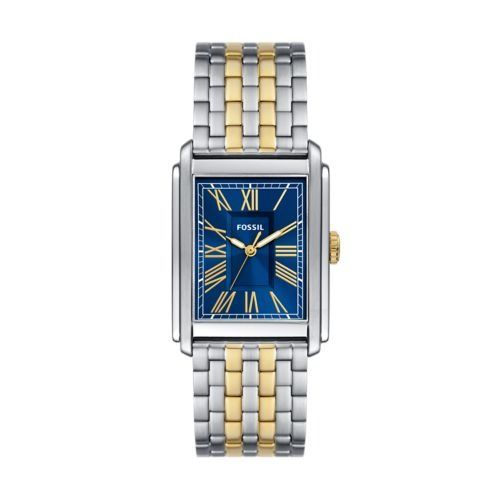 SALE 50 Fossil Carraway Three Hand Two Tone Stainless Steel