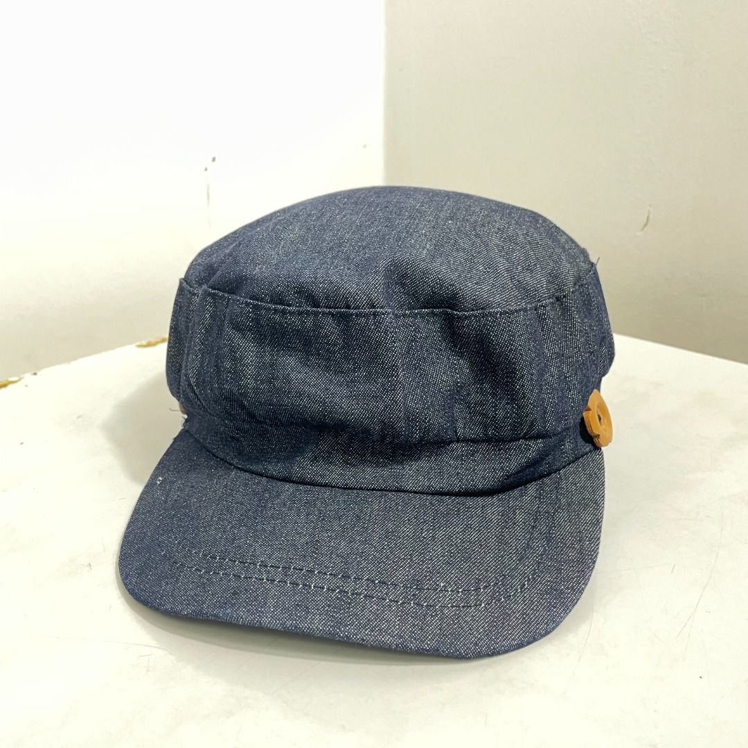 SALE DENIM PATROL BAKER HAT CAP TOPI JAPAN DESIGN SIZE MEDIUM