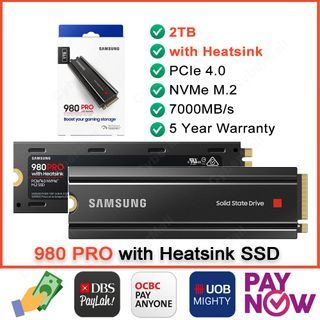  SAMSUNG 980 PRO SSD with Heatsink 2TB PCIe Gen 4 NVMe M.2  Internal Solid State Drive + 2mo Adobe CC Photography, Heat Control, Max  Speed, PS5 Compatible (MZ-V8P2T0CW) : Electronics