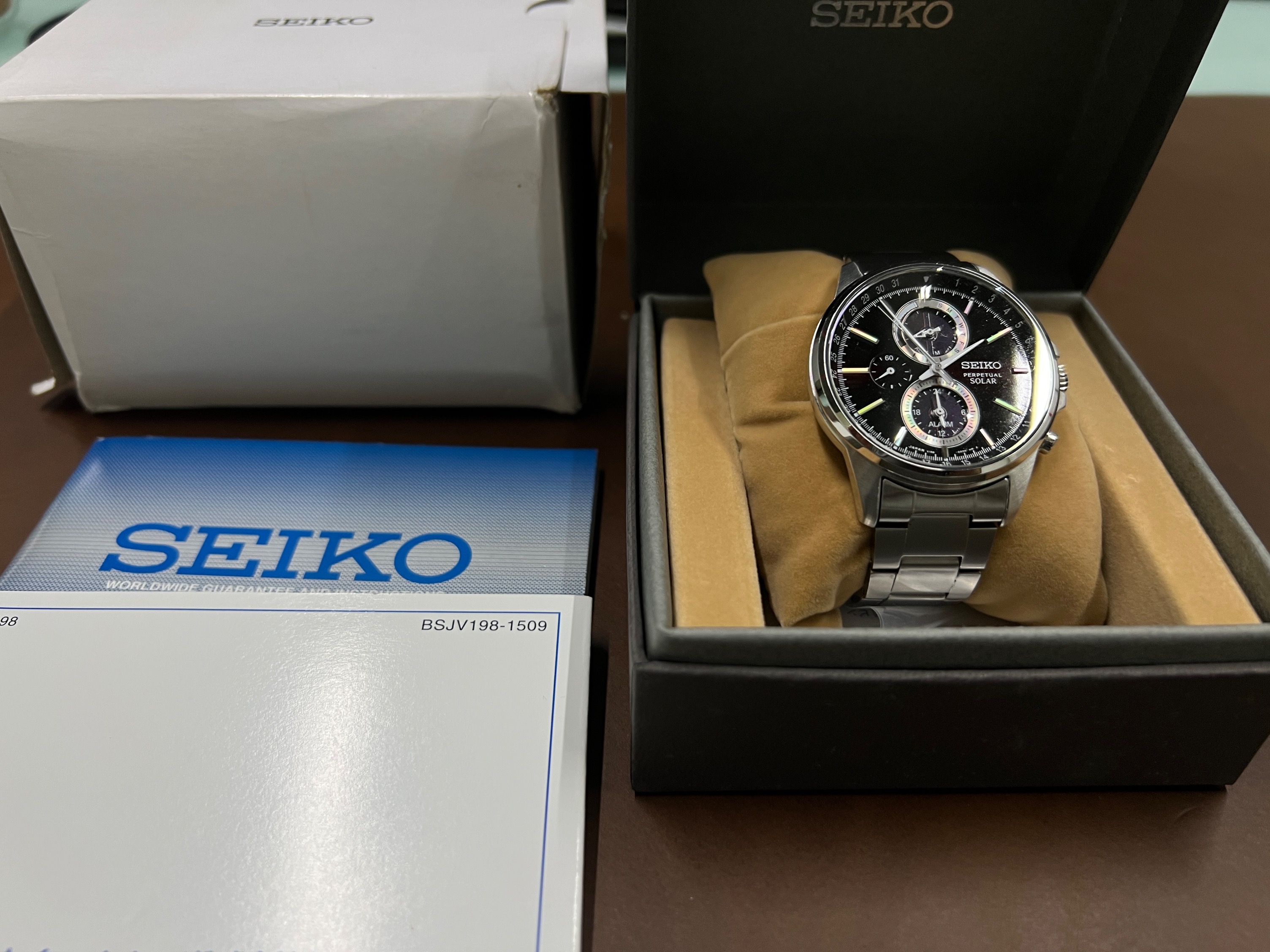 Seiko perpetual solar chronograph v198 discount