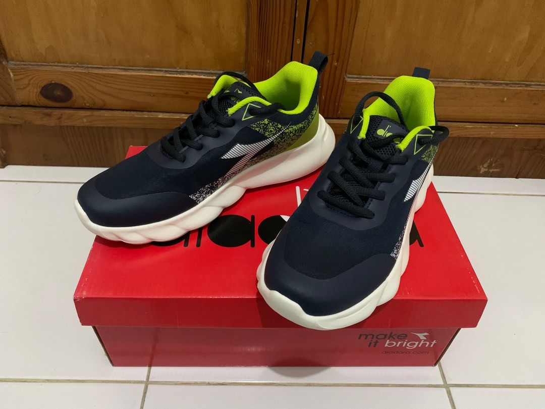 Sepatu Running Pria Diadora Esine Navy Lime Size 39 Ori Fesyen