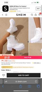 SHEIN White Chunky Boots