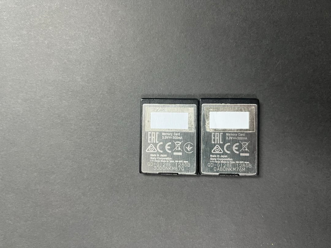 Sony XQD G-Series 記憶卡128GB [R:440 W:400] $700/1張, 攝影器材