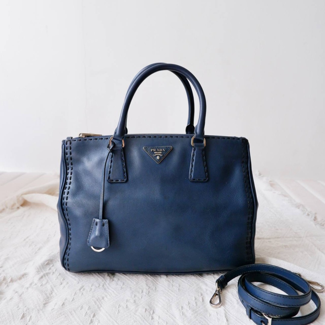 SUPER FAST SALE Prada Galleria Sellier Navy best size for work