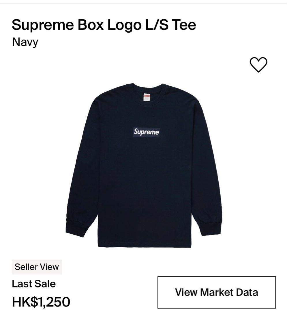 メンズSupreme Box Logo L/S Tee navy L - seutreinamento.com.br