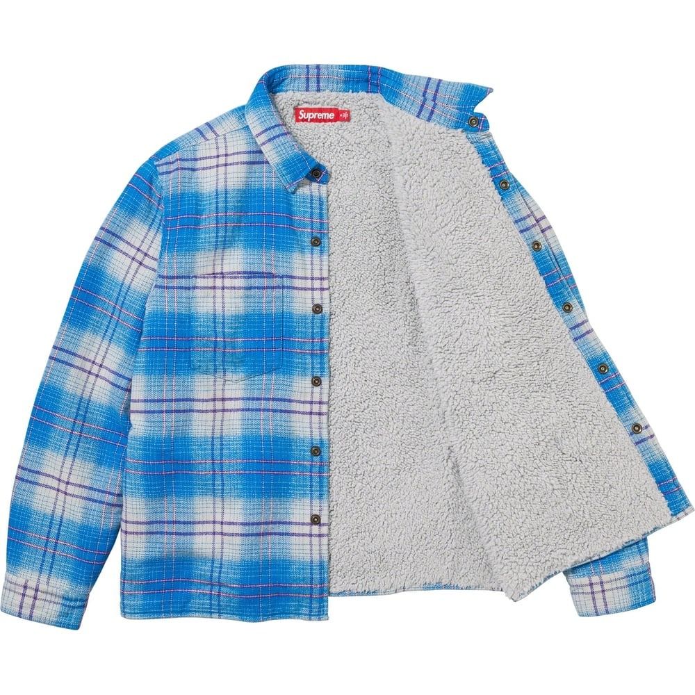 SUPREME LINED FLANNEL SNAP SHIRT, Men's Fashion, Tops & Sets