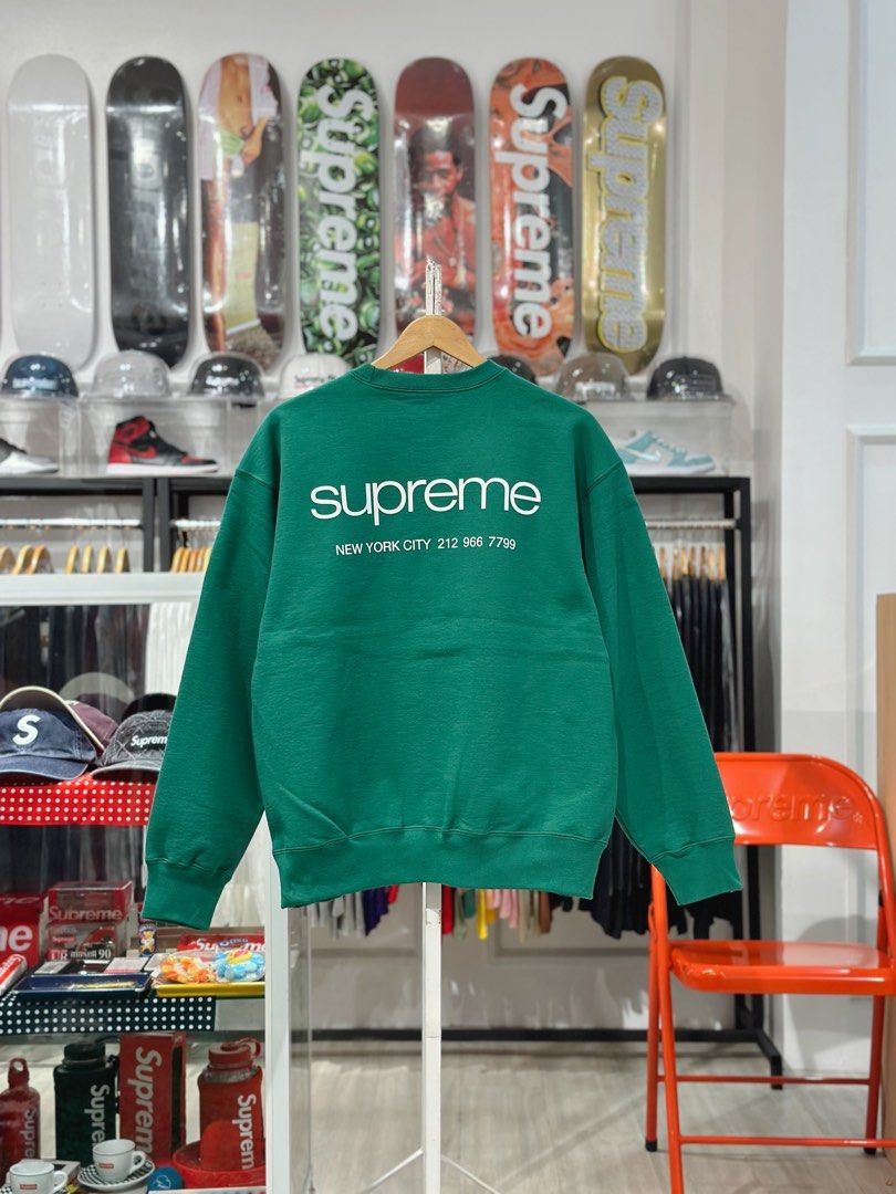 Supreme green crewneck best sale