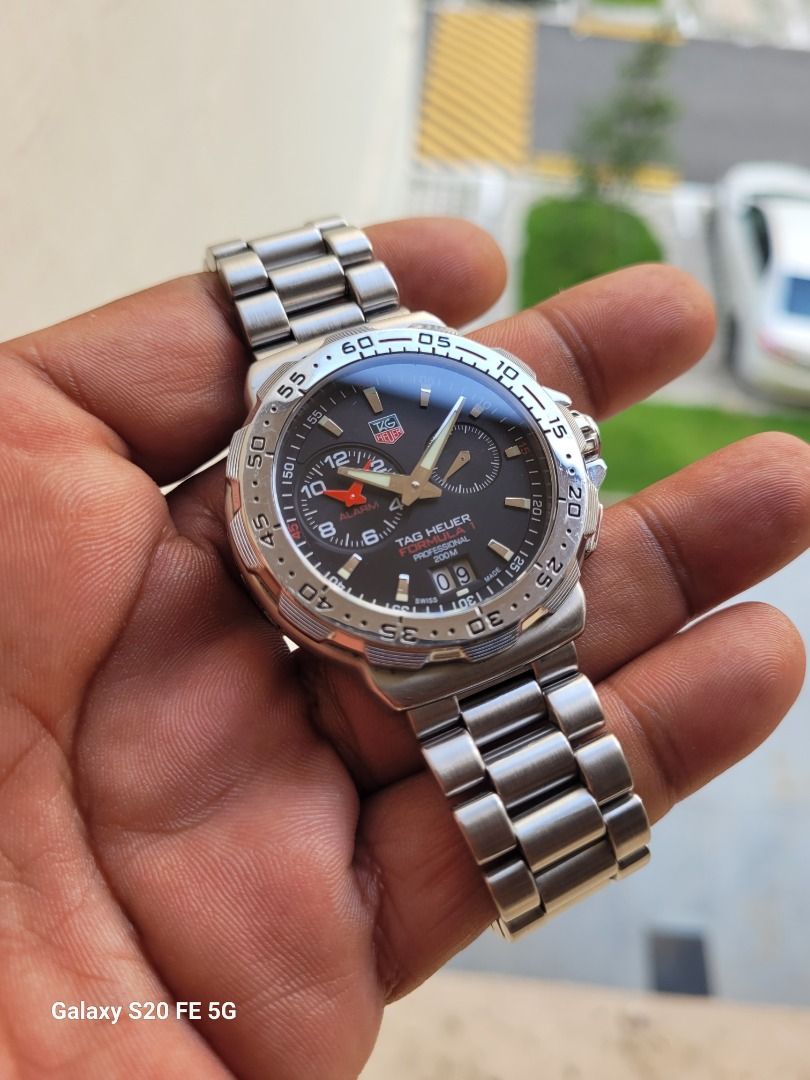 Tag Heuer Formula 1 Alarm Black Dial WAH111C EWA7912 Men s