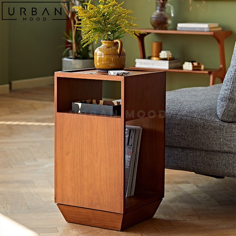 TELA Japandi Solid Wood Side Table, Furniture & Home Living, Furniture ...