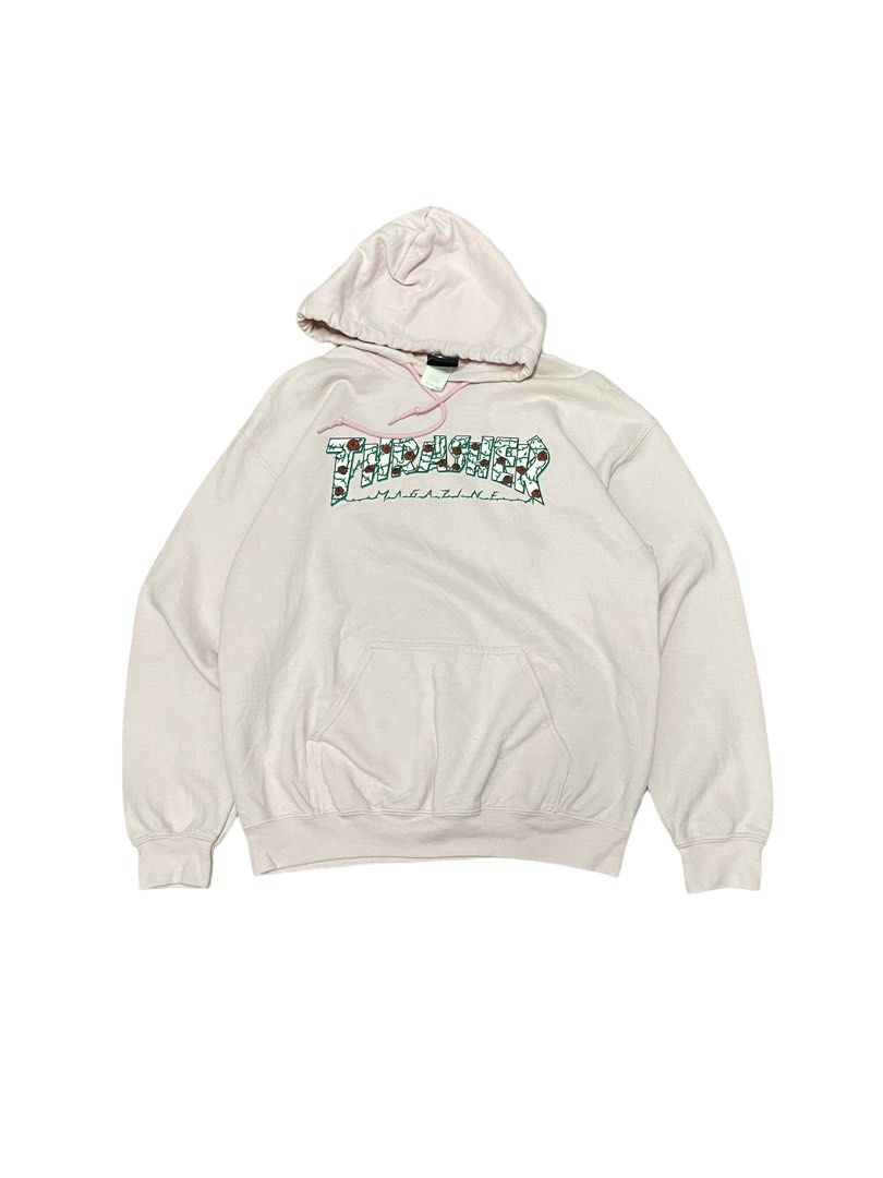 Thrasher hoodie pink online roses