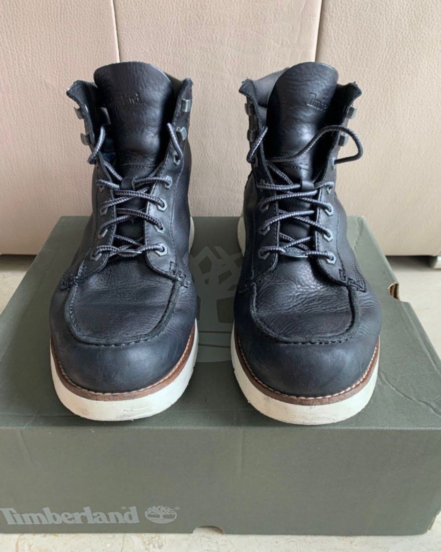 Timberland MTCR Moc Toe Boots Black Full Grain US Size 10, Men's Fashion,  Footwear, Boots on Carousell