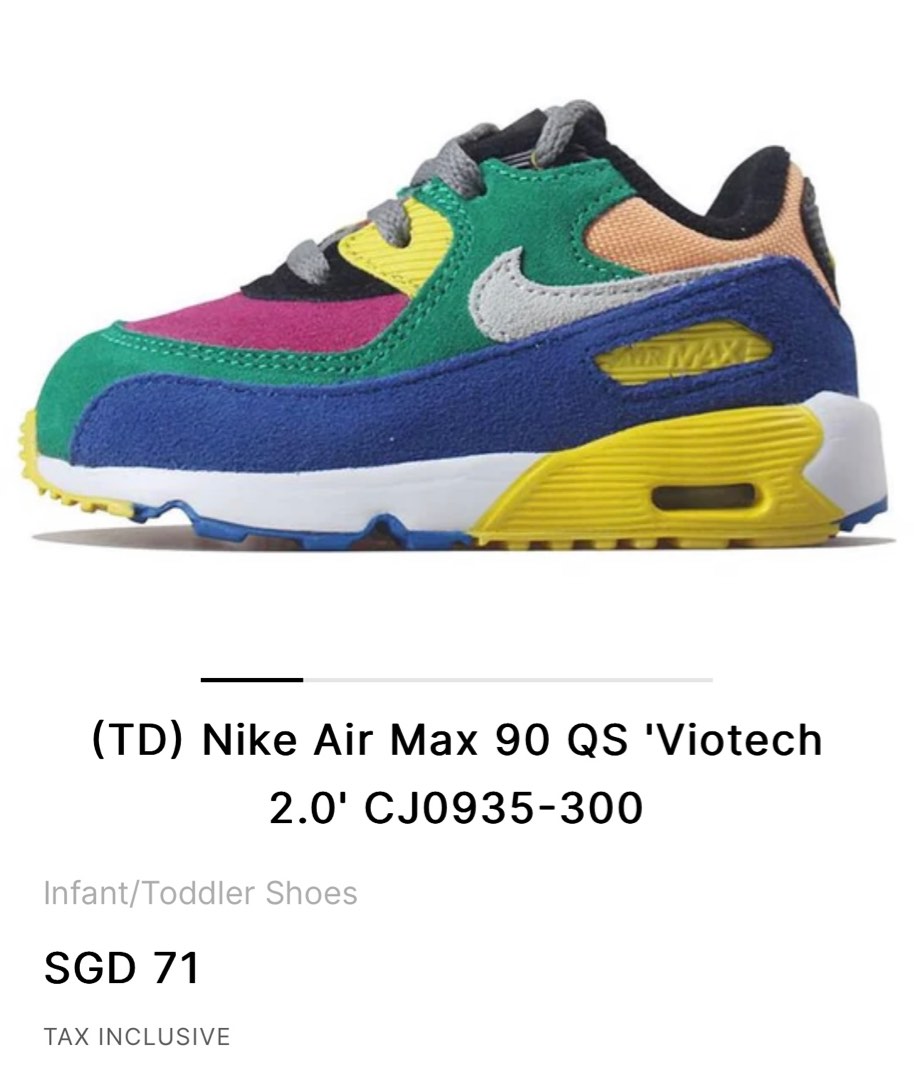 TODDLER NIKE AIR MAX 90 QS VIOTECH 2019 Luxury Sneakers