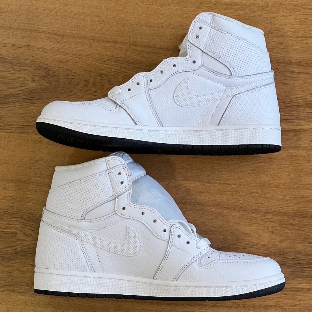 Jordan 1 retro white top perforated