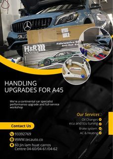 Upgrade Handling Work , Hardrace,H&R, FTP, Ultra Racing for Mercedes A45