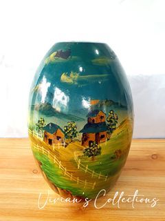 Vintage Chinese Porcelain Scenic View Hand Painted Vase (Super Sale!)
