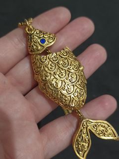 Vintage Max Factor Fish Perfume Locket Pendant