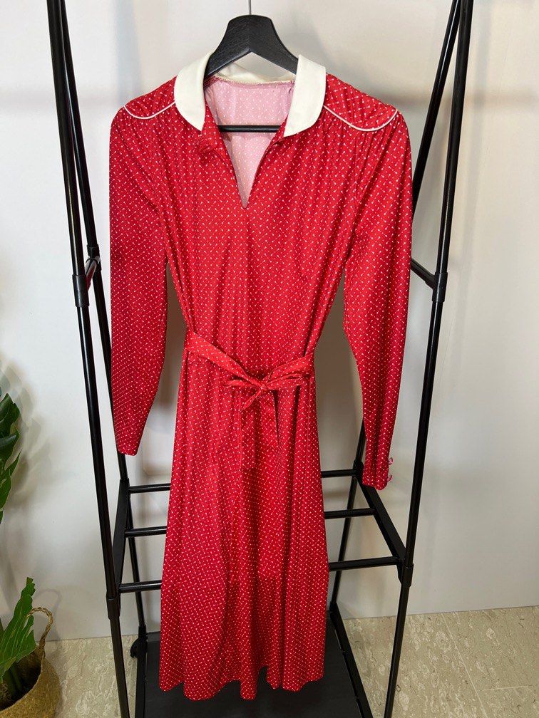 Red and clearance white vintage dress