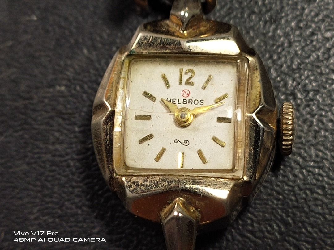 Vtg Helbros Germany Mechanical Hand Winding Ladies Watch Women s