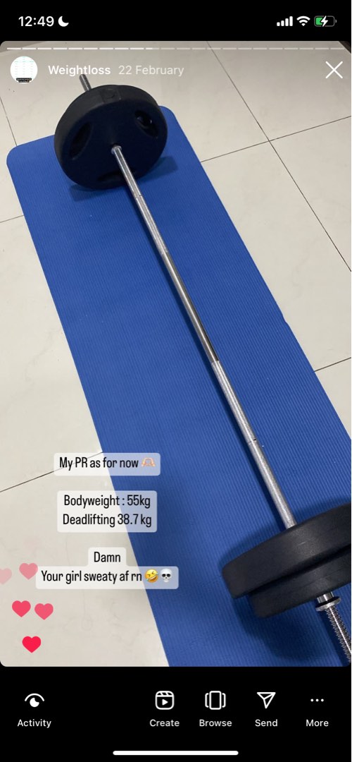 Weight lifting set, Sports Equipment, Exercise & Fitness, Weights