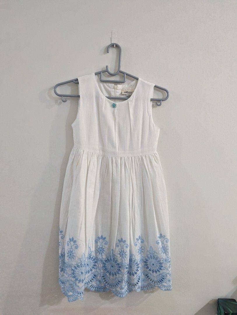 White cotton shop sundress