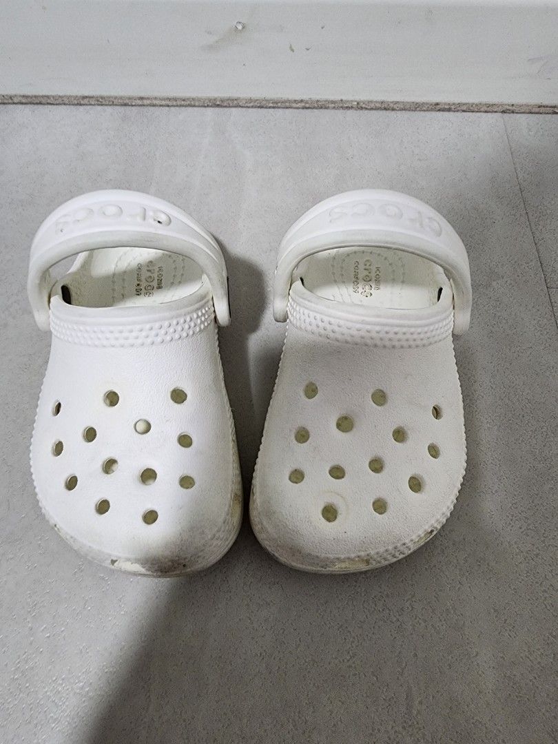White Crocs Women s Fashion Footwear Sandals on Carousell