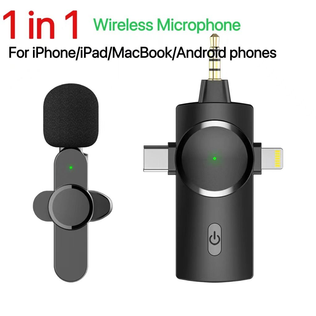 Wireless Lavalier Microphone for iPhone iPad Video Recording