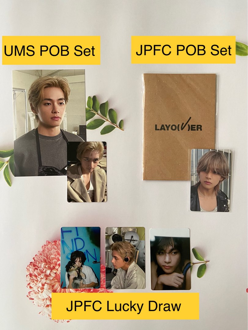 V BTS Layover Photo Card JPFC POB Solo Album Hologram PC
