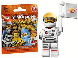  LEGO Series 15 Collectible Minifigure 71011 - Astronaut with  Flag : Toys & Games