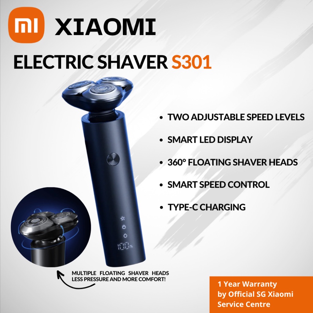 Xiaomi Electric Shaver S301 Ceramic Blade Waterproof Type C, Beauty