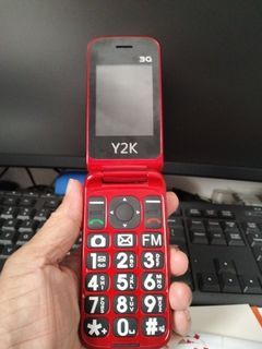Y2K Senior Phone 3G Red Flip Lite SOS Button for Elderly and Kids