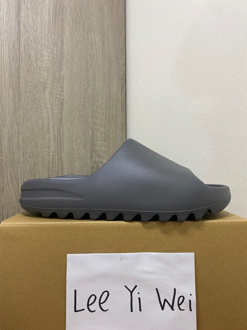 Yeezy Slide Slate Grey, Men's Fashion, Footwear, Flipflops and