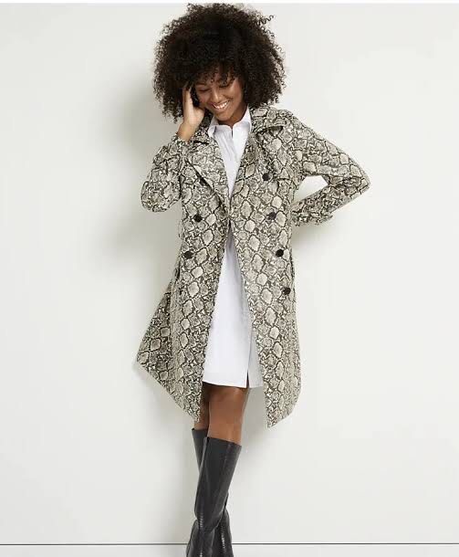 Snake print coat zara sale